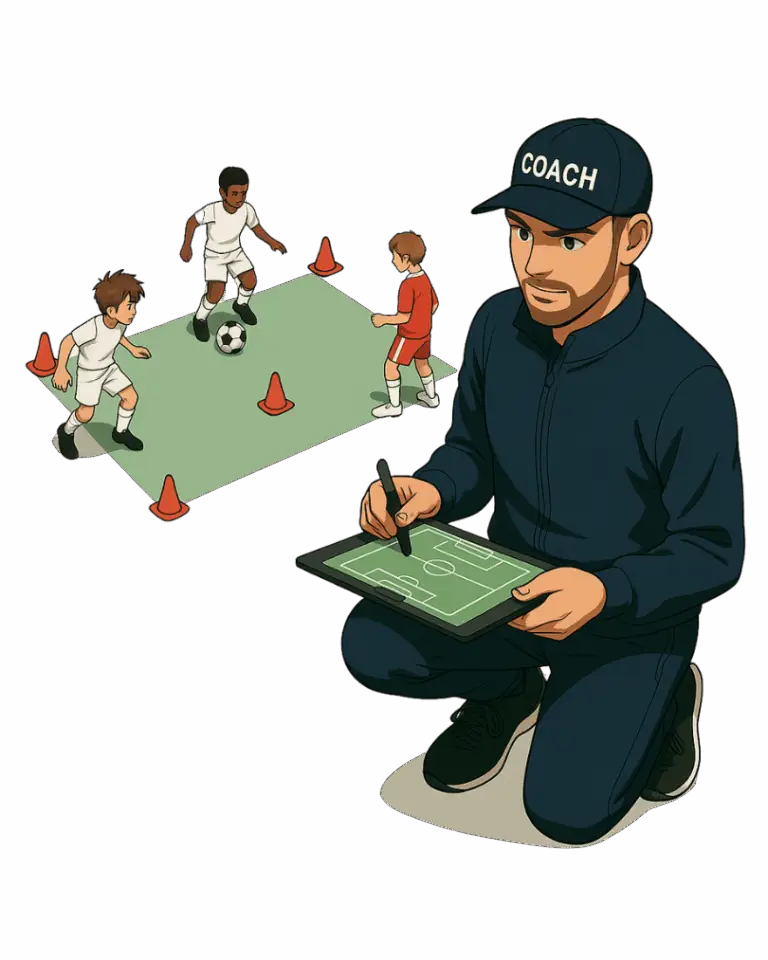 Fußballtraining mit klarer Struktur – Edin Husic plant detailreiche Übungen für seine Spieler